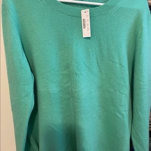 J Crew Cashmere Sweater XL Green NWT $119